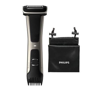 Philips High End Dual Sided Bodygroomer Trimmer 32mm 100% Waterproof, 1hr Charge/80 Min use ,Black