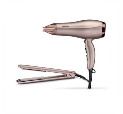 BaByliss Golden Bundle Hair Dryer+Straightener, Dryer 2300W